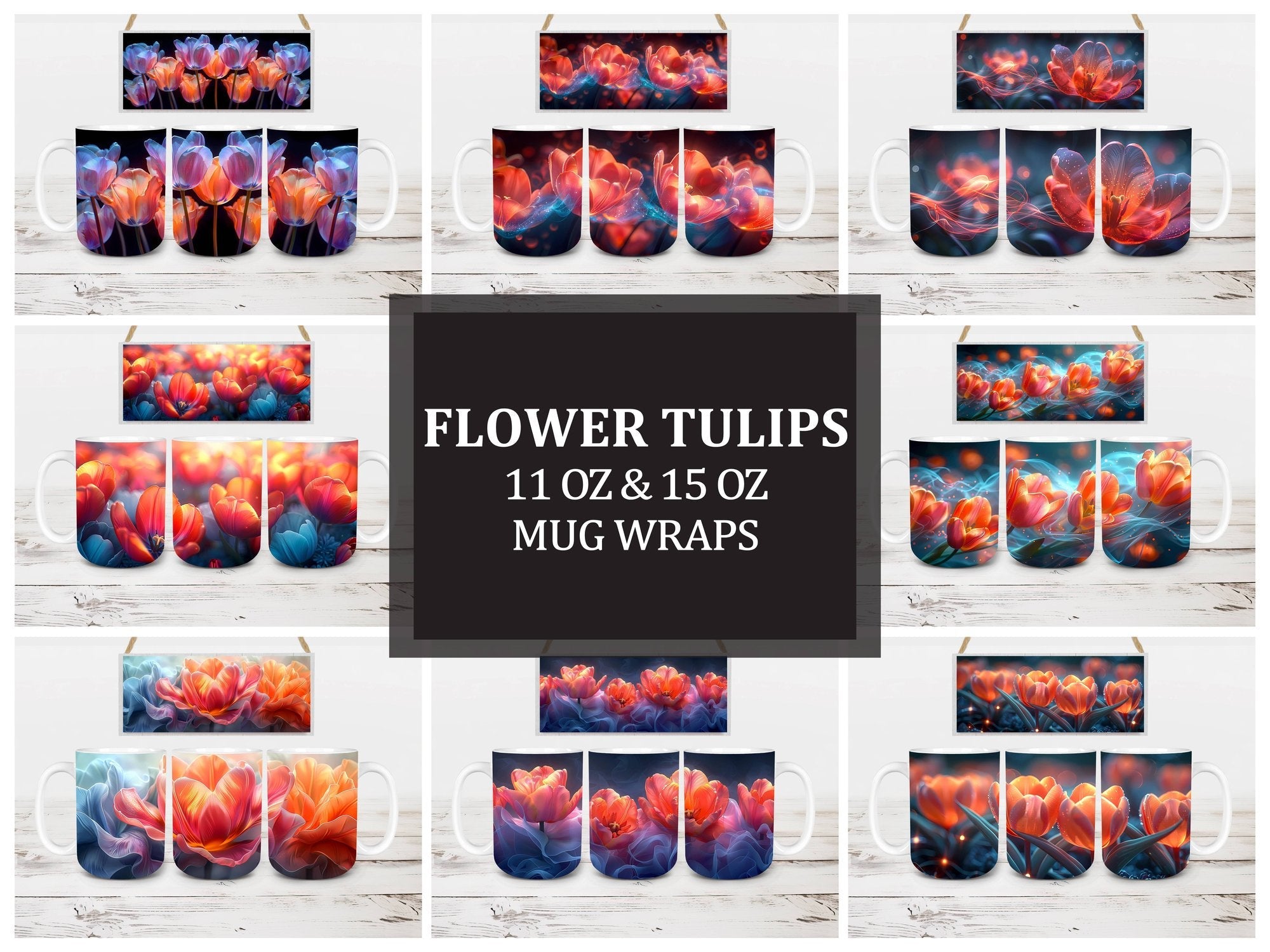 Flower Tulips 7 Mug Wrap - CraftNest