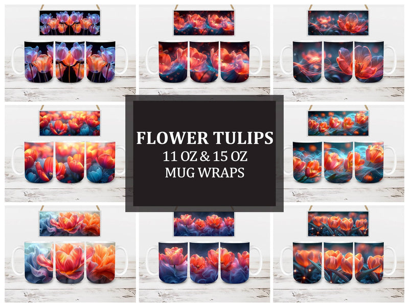 Flower Tulips 7 Mug Wrap - CraftNest