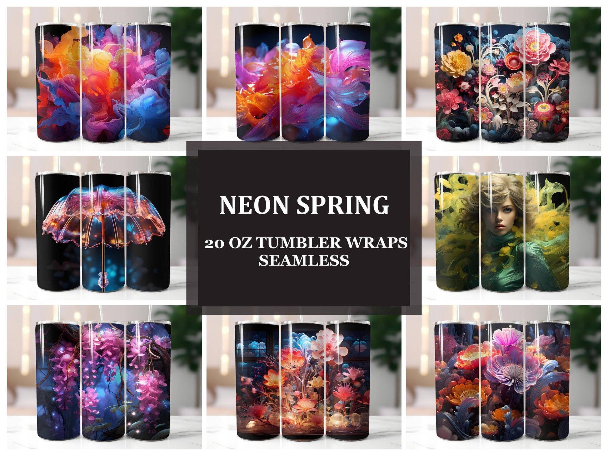 Neon Spring 5 Tumbler Wrap - CraftNest