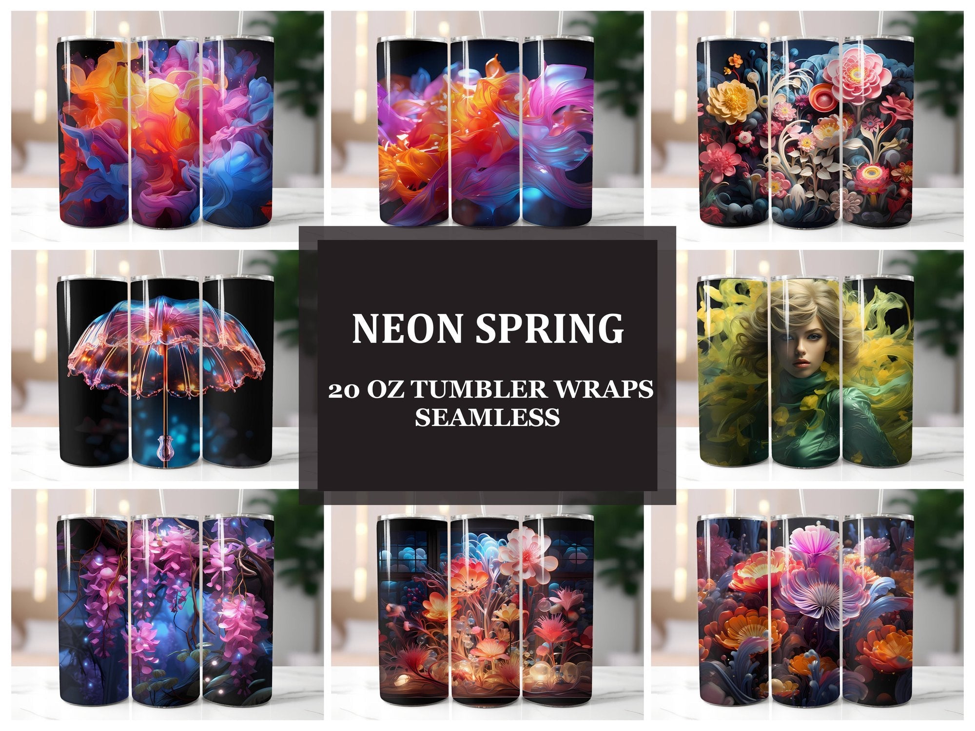 Neon Spring 5 Tumbler Wrap - CraftNest