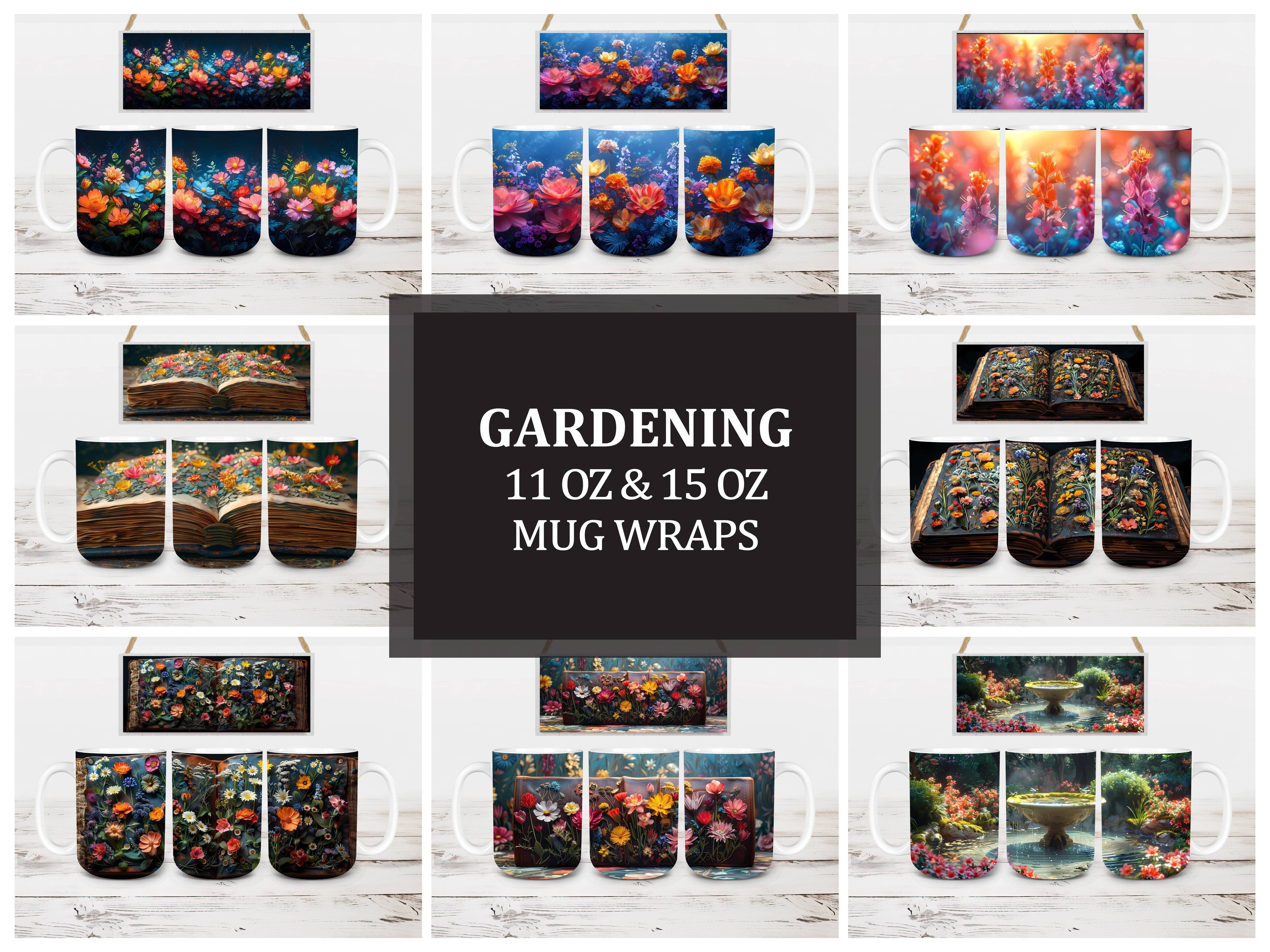 Gardening 3 Mug Wrap - CraftNest - Digital Crafting and Art