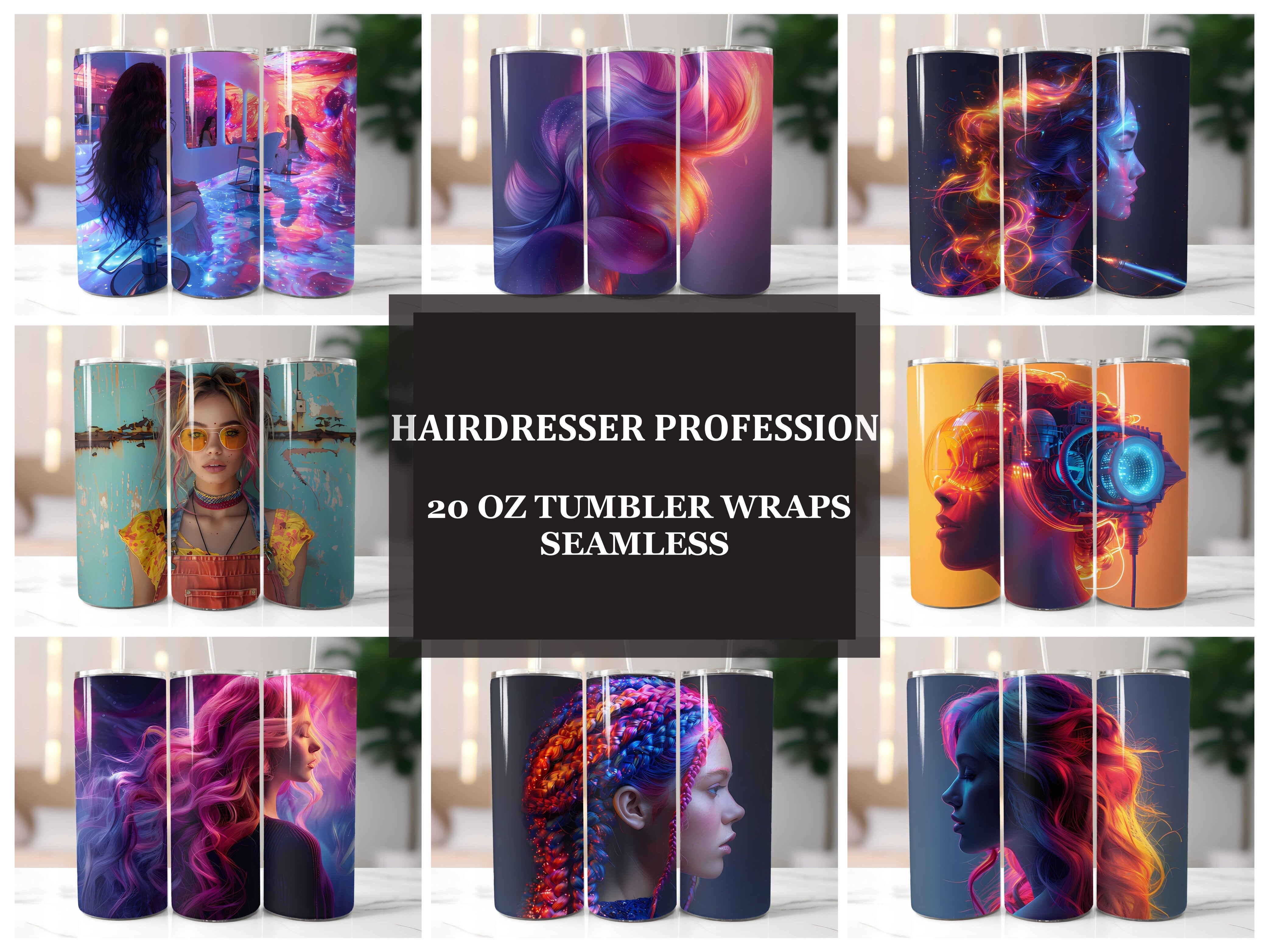Hairdresser Profession 1 Tumbler Wrap - CraftNest - Digital Crafting and Art
