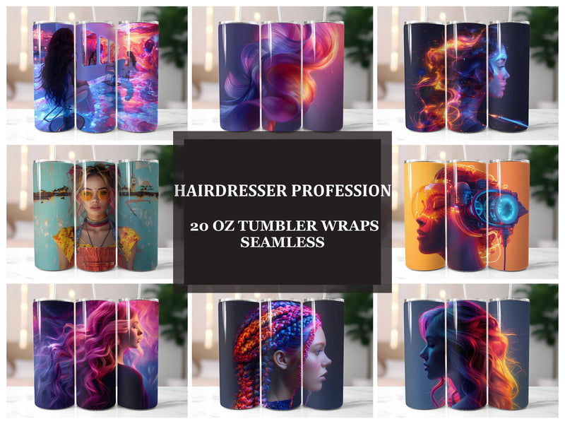 Hairdresser Profession 1 Tumbler Wrap - CraftNest - Digital Crafting and Art