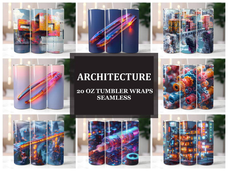Architecture 6 Tumbler Wrap - CraftNest - Digital Crafting and Art