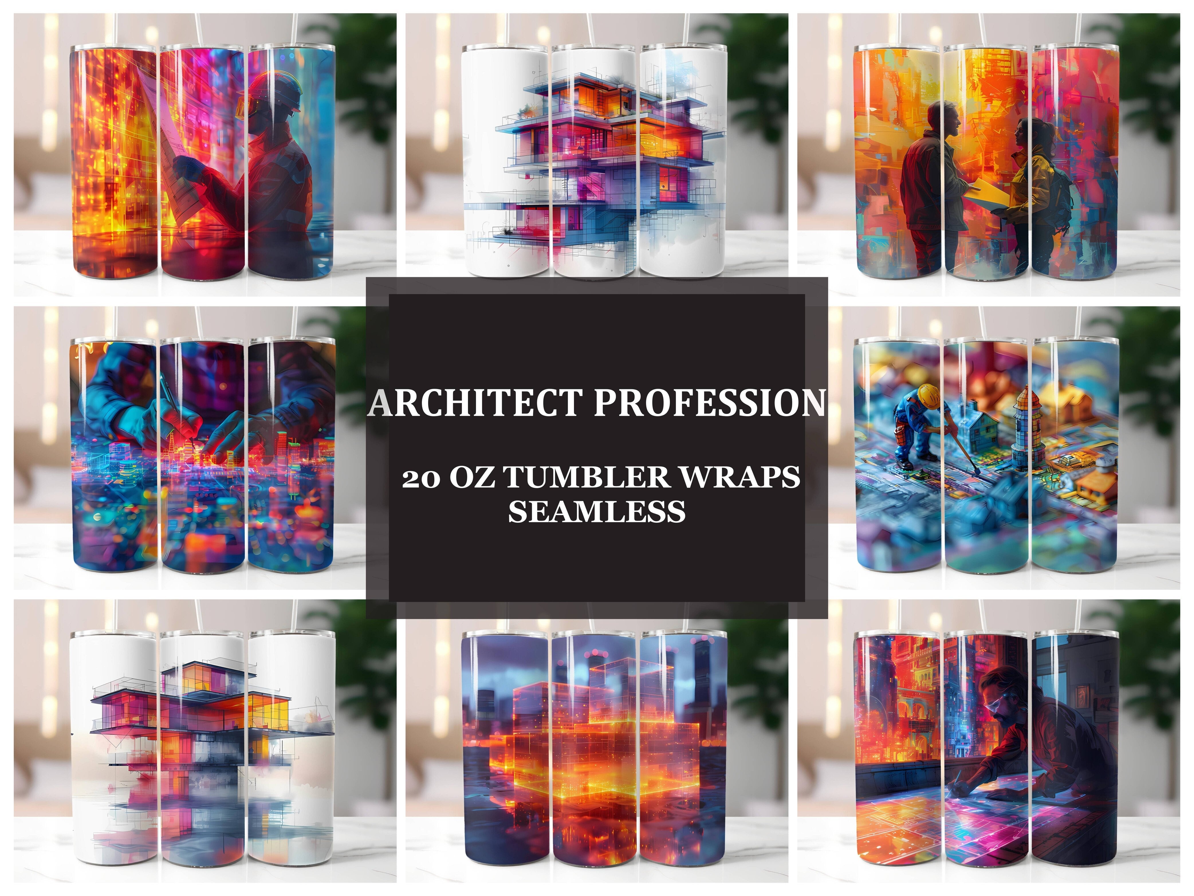 Architect Profession 6 Tumbler Wrap - CraftNest - Digital Crafting and Art