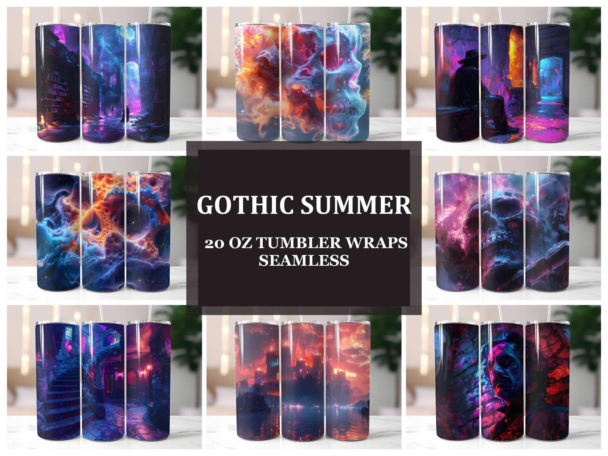 Gothic Summer 5 Tumbler Wrap - CraftNest - Digital Crafting and Art