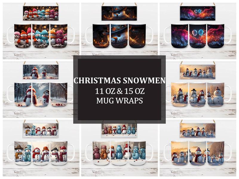Christmas Snowmen Mug Wrap - CraftNest