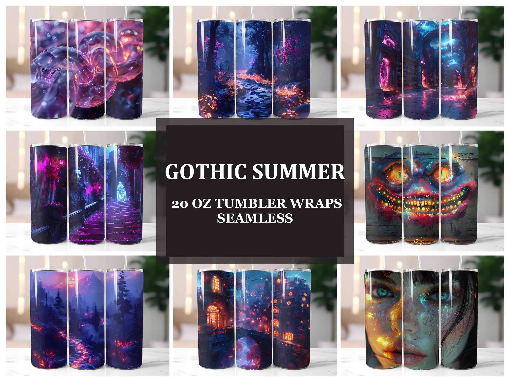 Gothic Summer 4 Tumbler Wrap - CraftNest - Digital Crafting and Art
