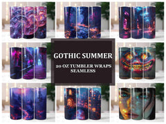 Gothic Summer 4 Tumbler Wrap - CraftNest - Digital Crafting and Art