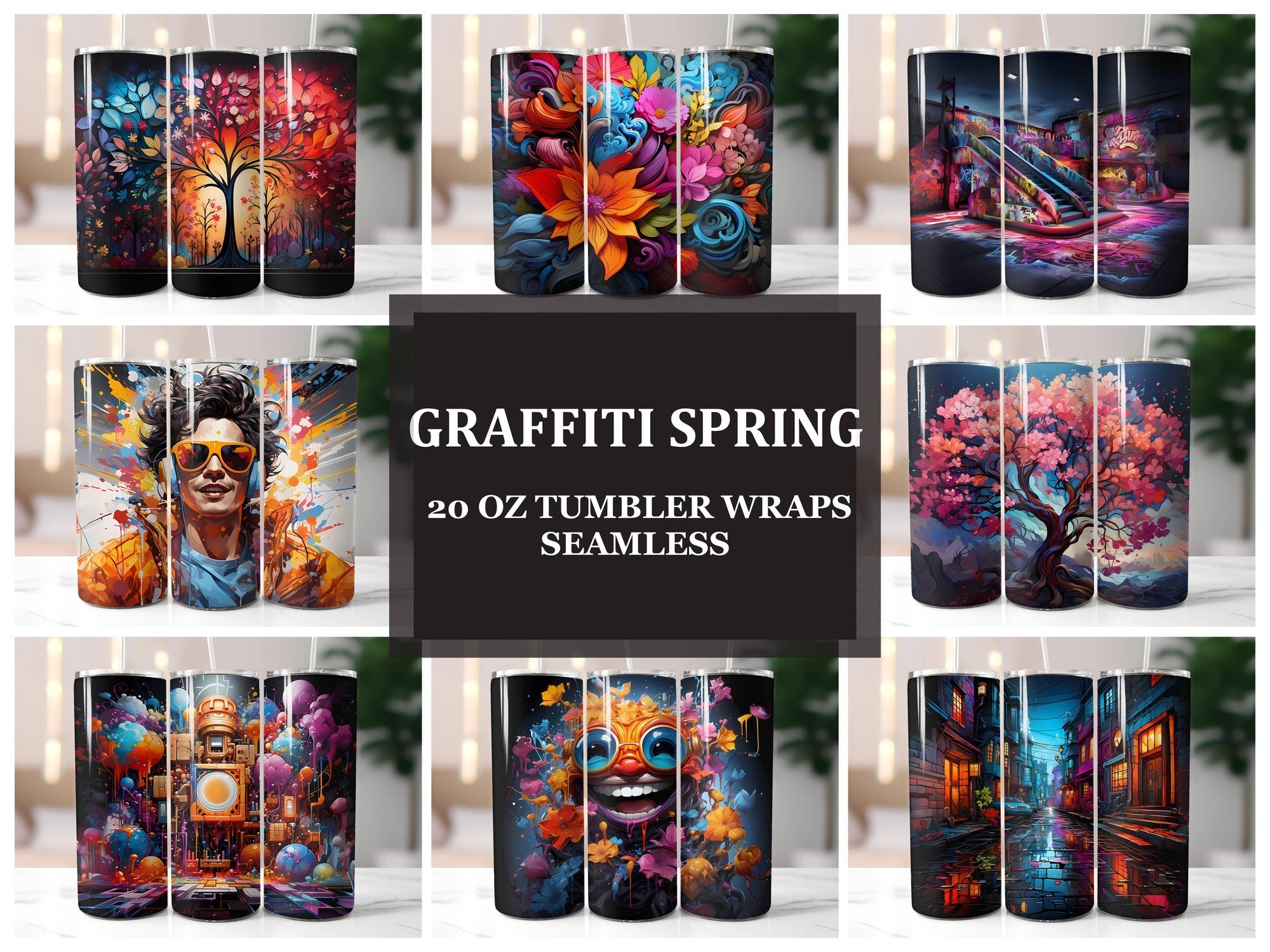 Graffiti Spring 1 Tumbler Wrap - CraftNest