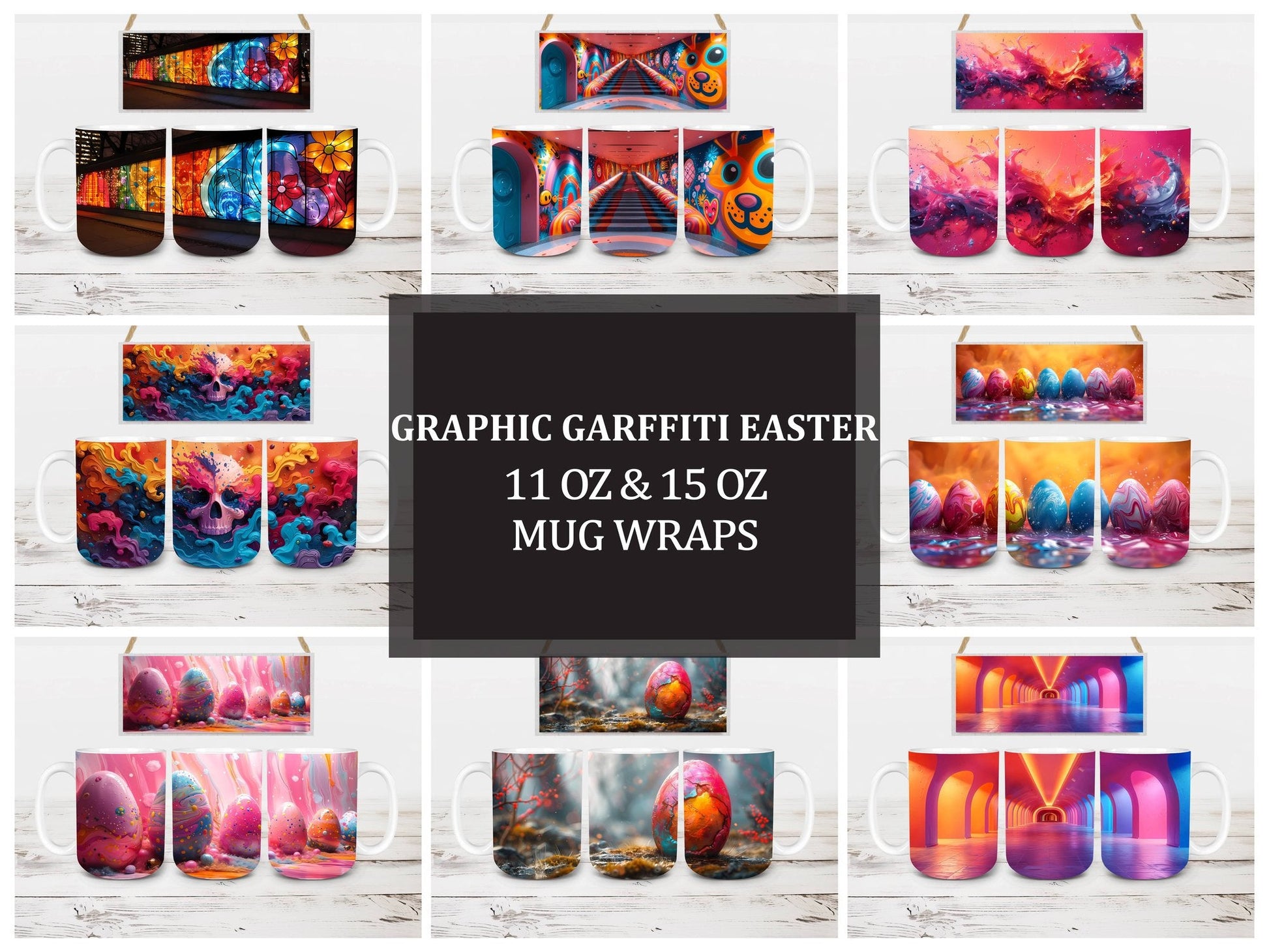 Graphic Graffiti 5 Mug Wrap - CraftNest