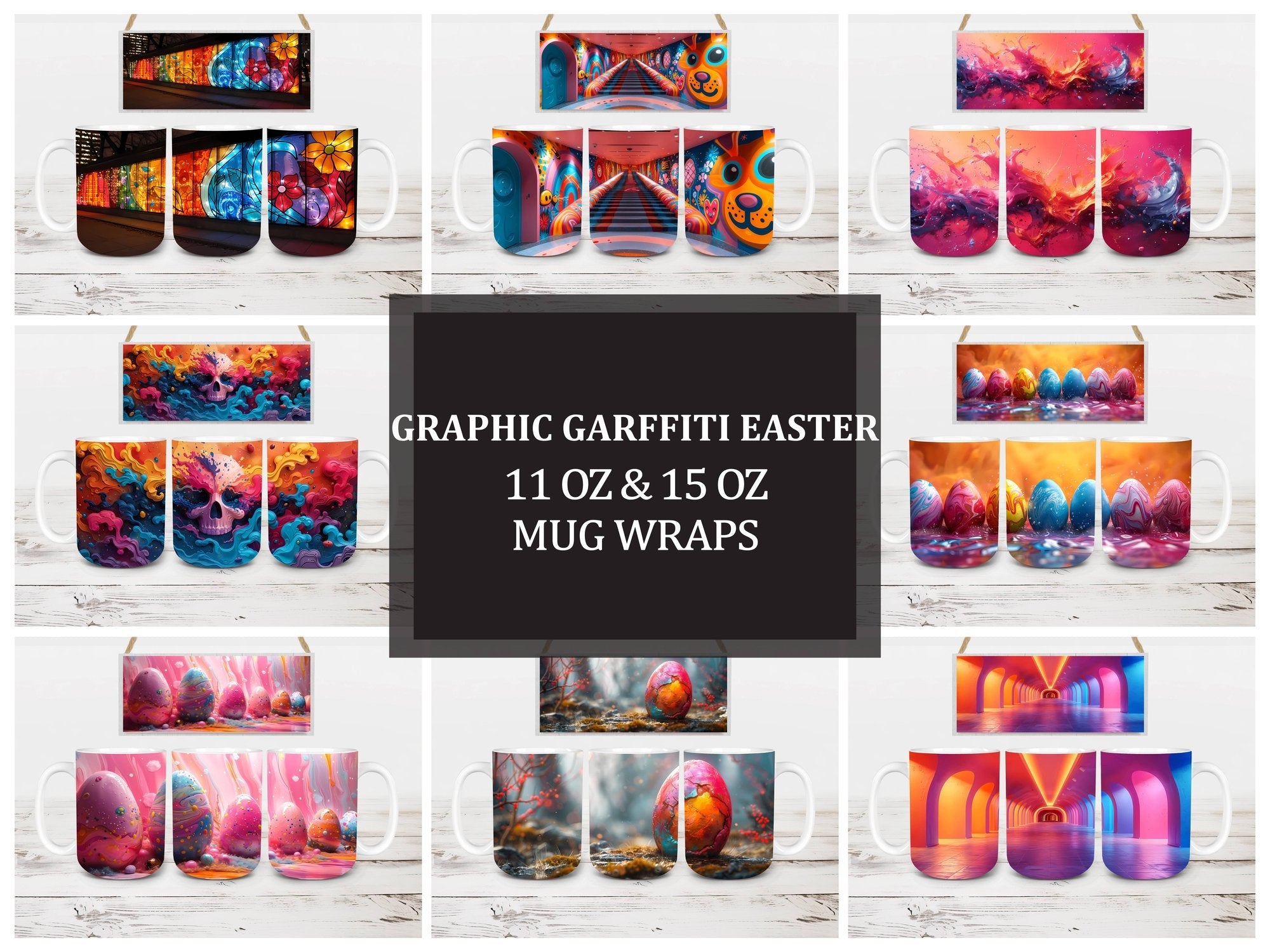 Graphic Graffiti 5 Mug Wrap - CraftNest
