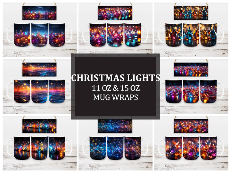 Christmas Lights Mug Wrap - CraftNest