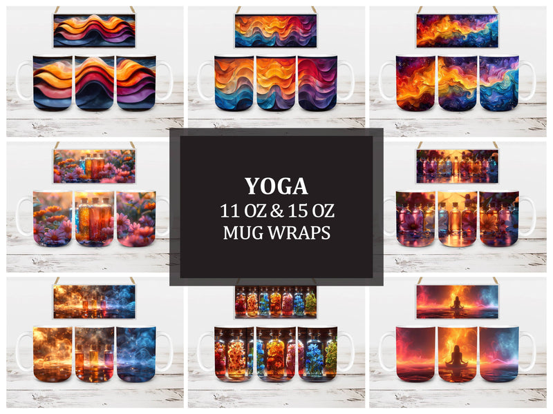 Yoga 3 Mug Wrap - CraftNest - Digital Crafting and Art