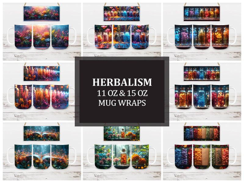 Herbalism 4 Mug Wrap - CraftNest - Digital Crafting and Art