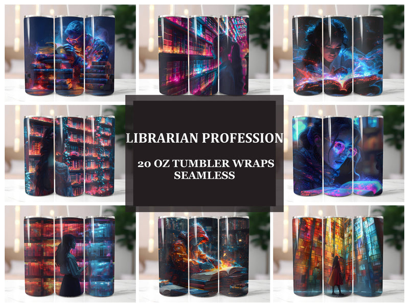 Librarian Profession 5 Tumbler Wrap - CraftNest - Digital Crafting and Art