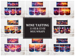 Wine Tasting 1 Mug Wrap - CraftNest - Digital Crafting and Art