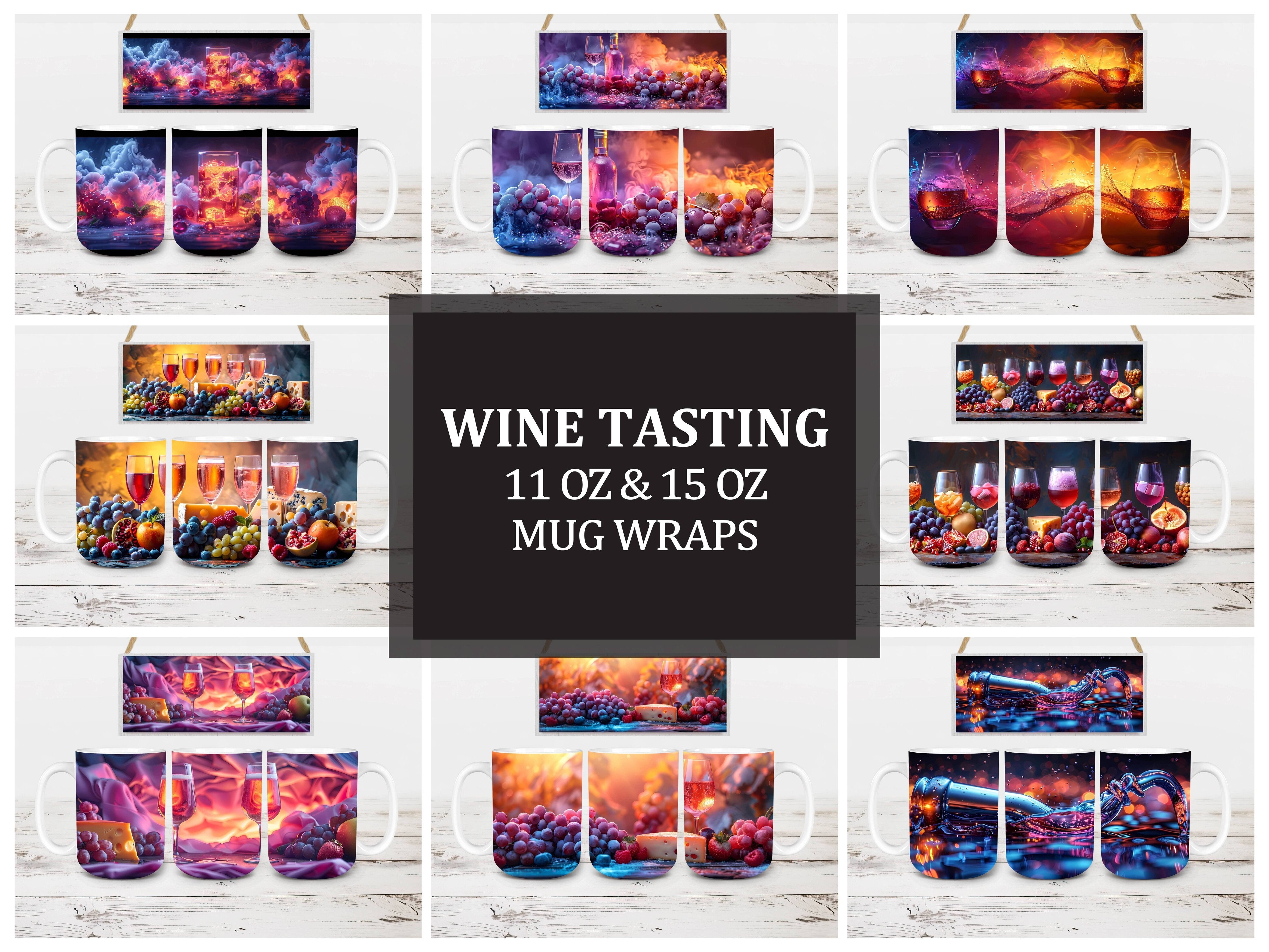 Wine Tasting 1 Mug Wrap - CraftNest - Digital Crafting and Art