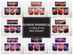 Flower Whimsical 8 Mug Wrap - CraftNest