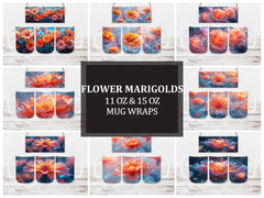 Flower Marigolds 2 Mug Wrap - CraftNest