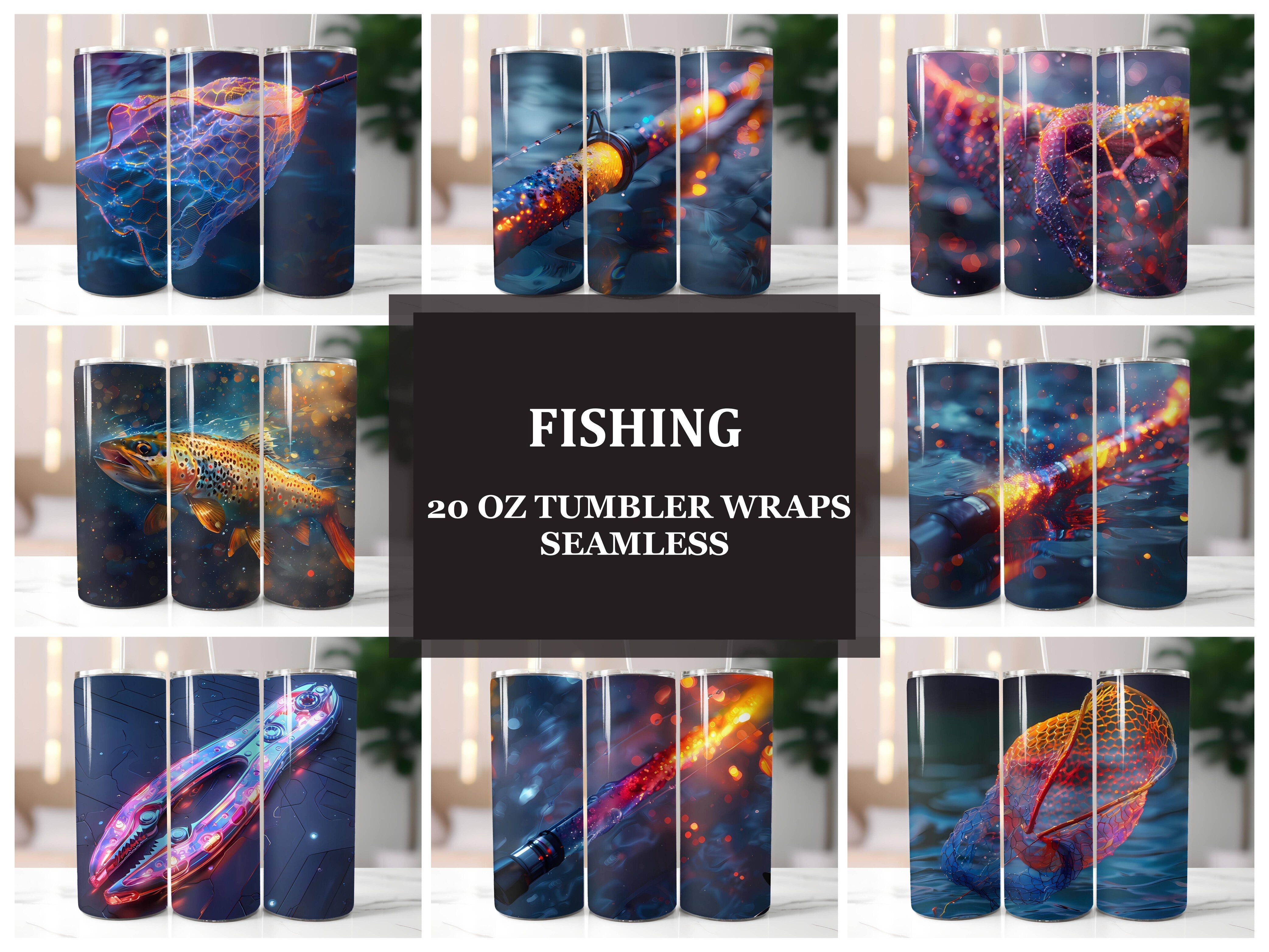Fishing 1 Tumbler Wrap - CraftNest - Digital Crafting and Art