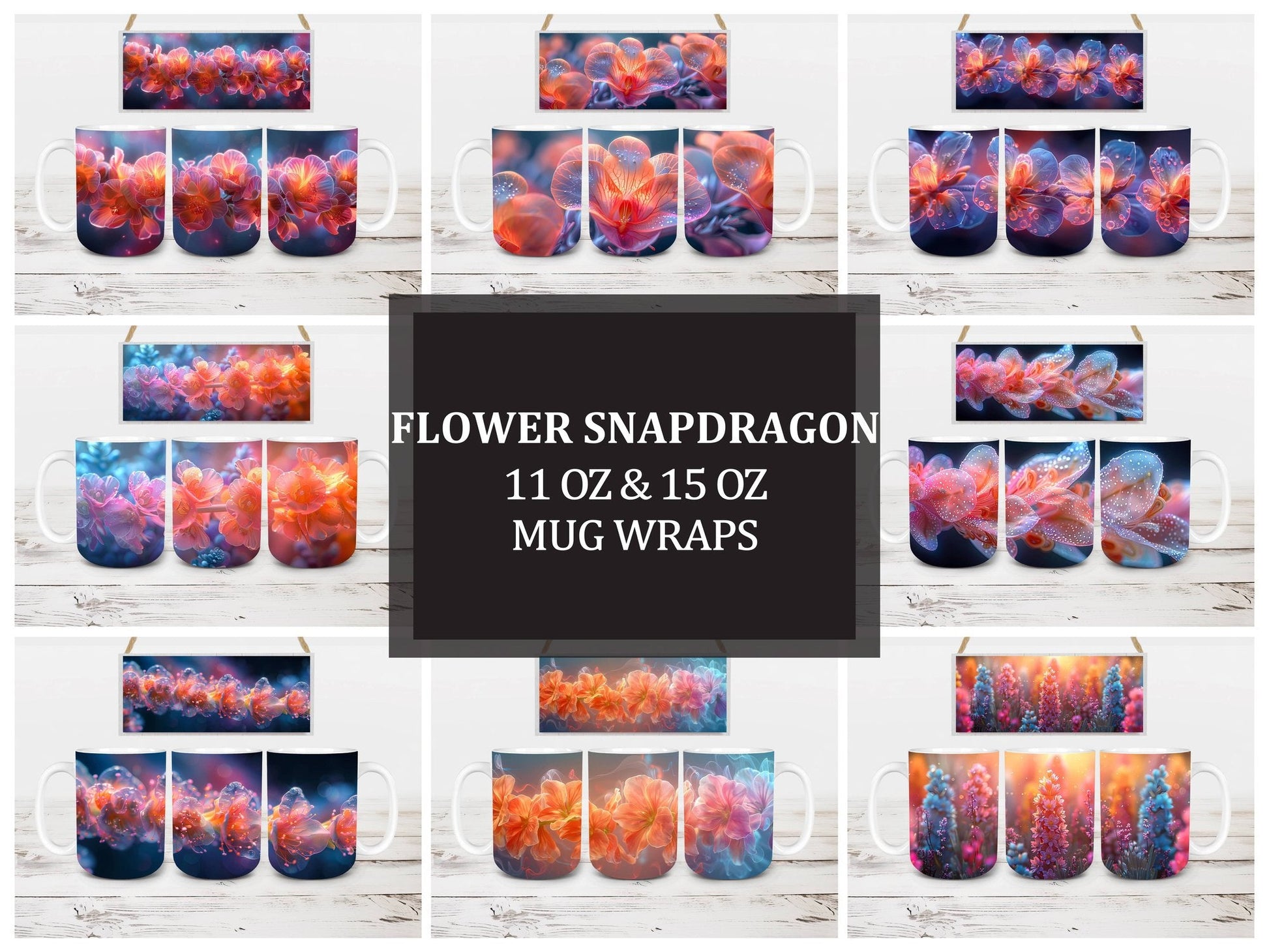 Flower Snapdragon 5 Mug Wrap - CraftNest