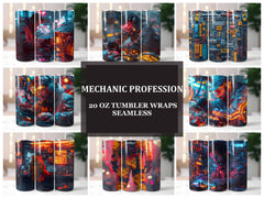 Mechanic Profession 6 Tumbler Wrap - CraftNest - Digital Crafting and Art