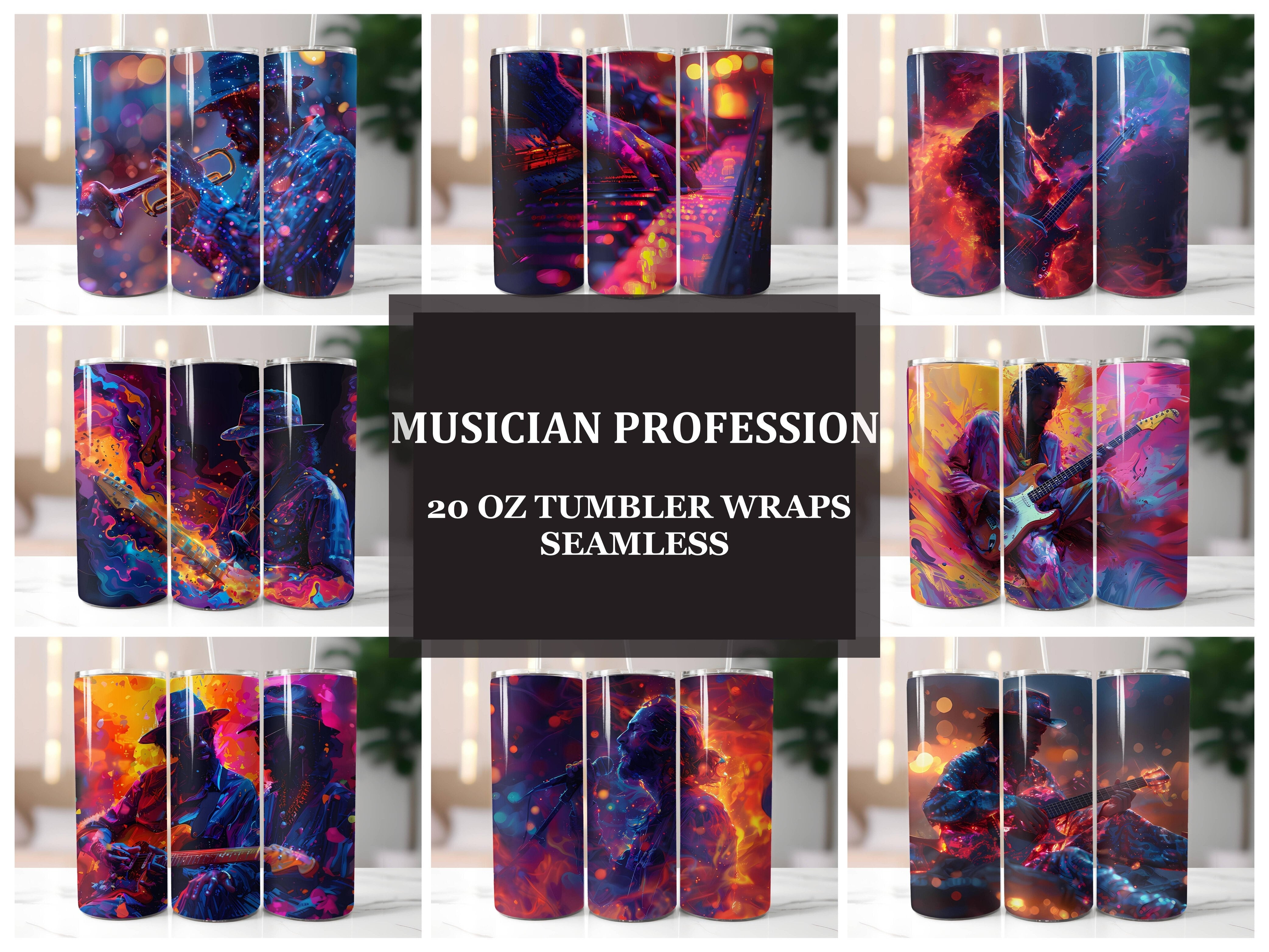 Musician Profession 1 Tumbler Wrap - CraftNest - Digital Crafting and Art