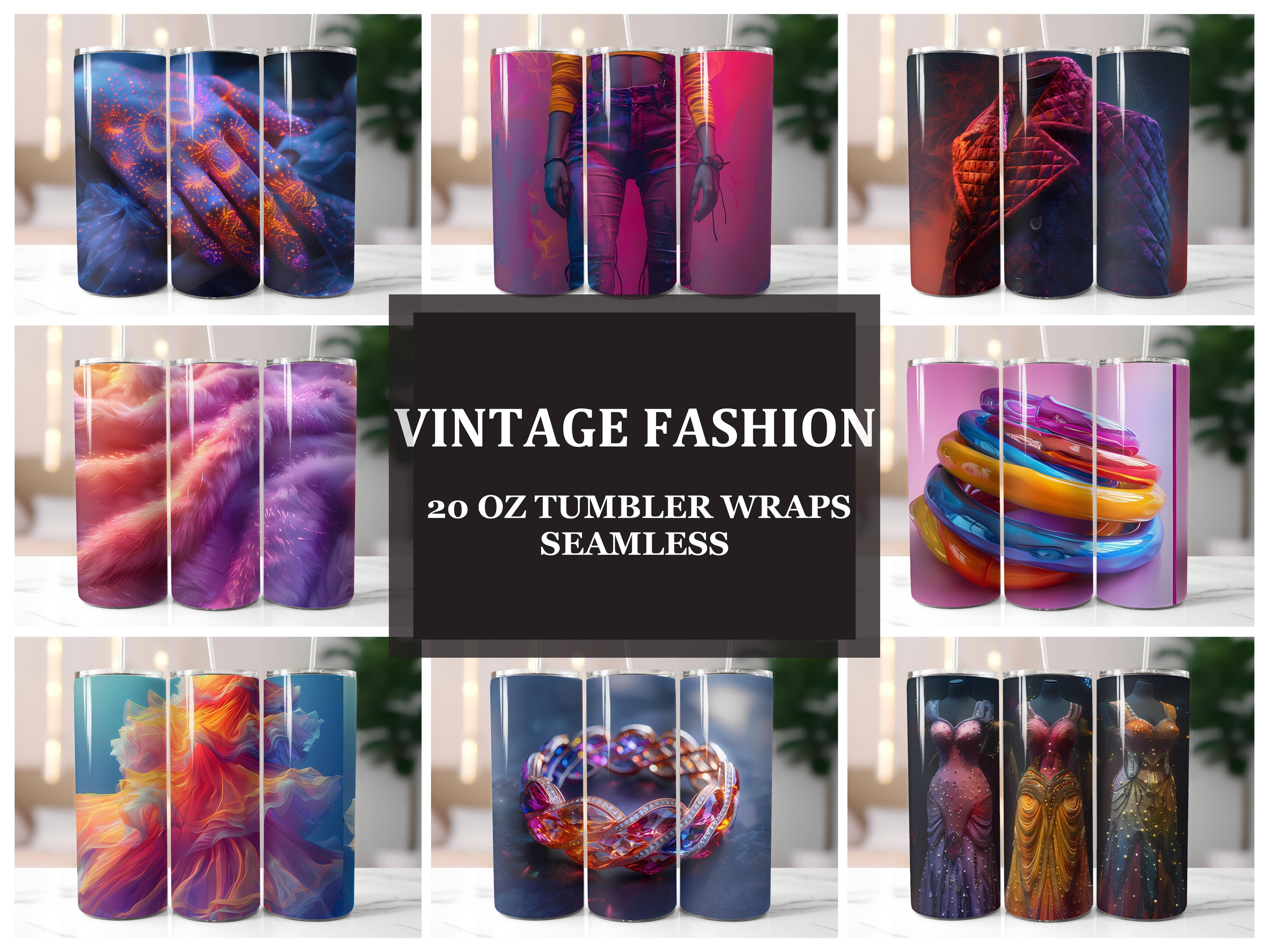 Vintage Fashion 3 Tumbler Wrap - CraftNest - Digital Crafting and Art