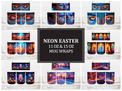 Neon Easter 6 Mug Wrap - CraftNest