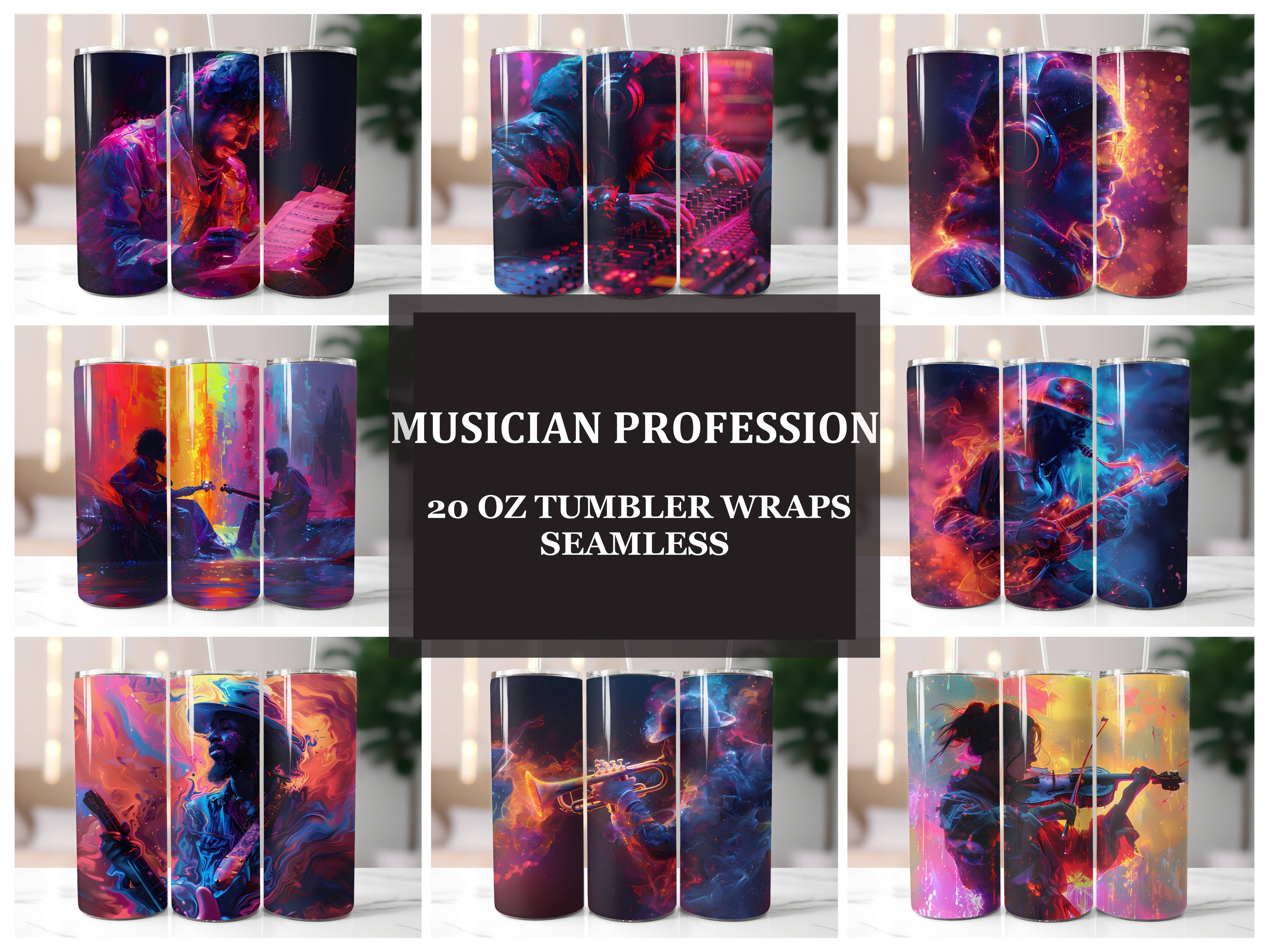 Musician Profession 2 Tumbler Wrap - CraftNest - Digital Crafting and Art
