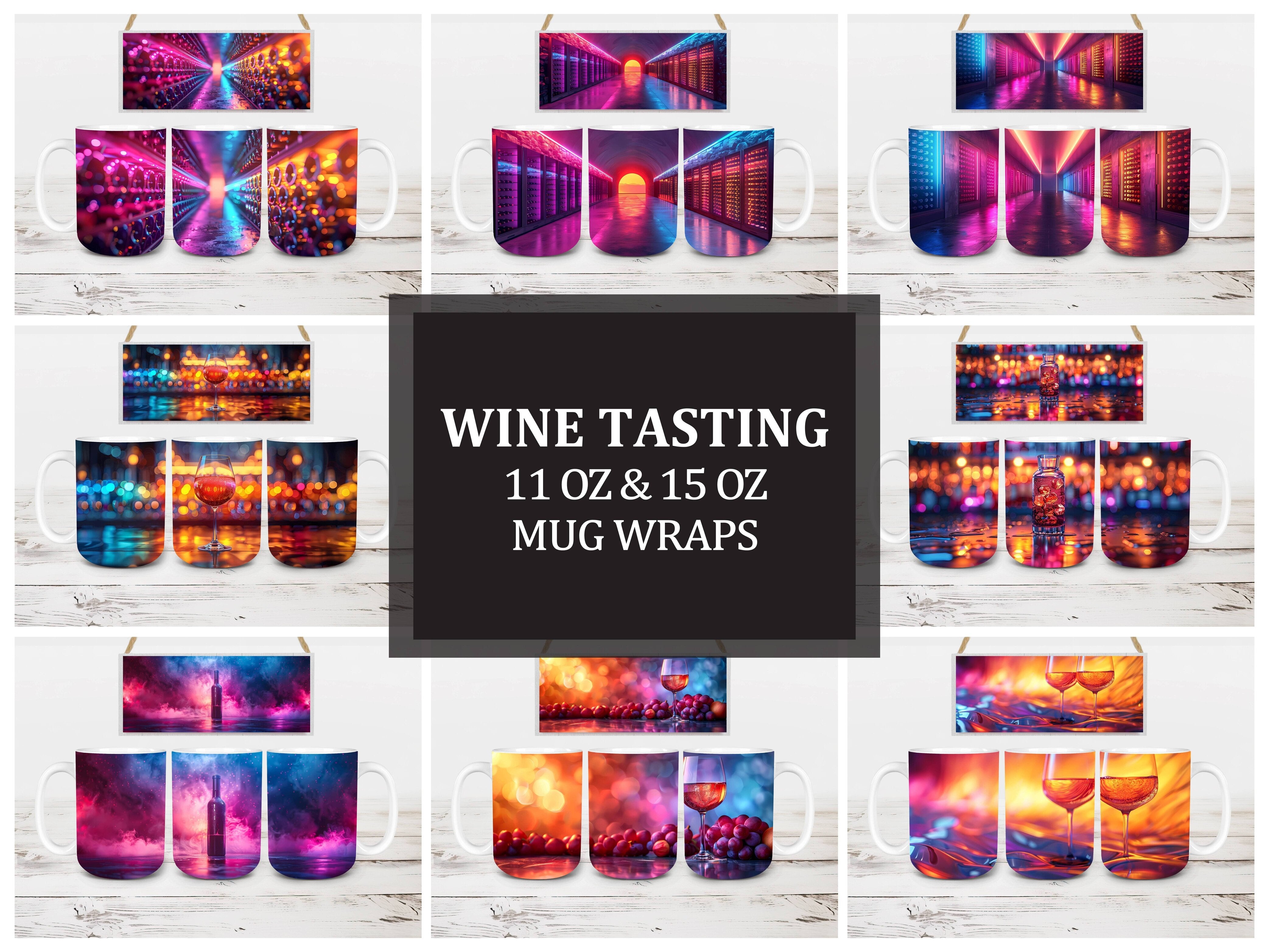 Wine Tasting 5 Mug Wrap - CraftNest - Digital Crafting and Art