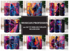 Musician Profession 3 Tumbler Wrap - CraftNest - Digital Crafting and Art