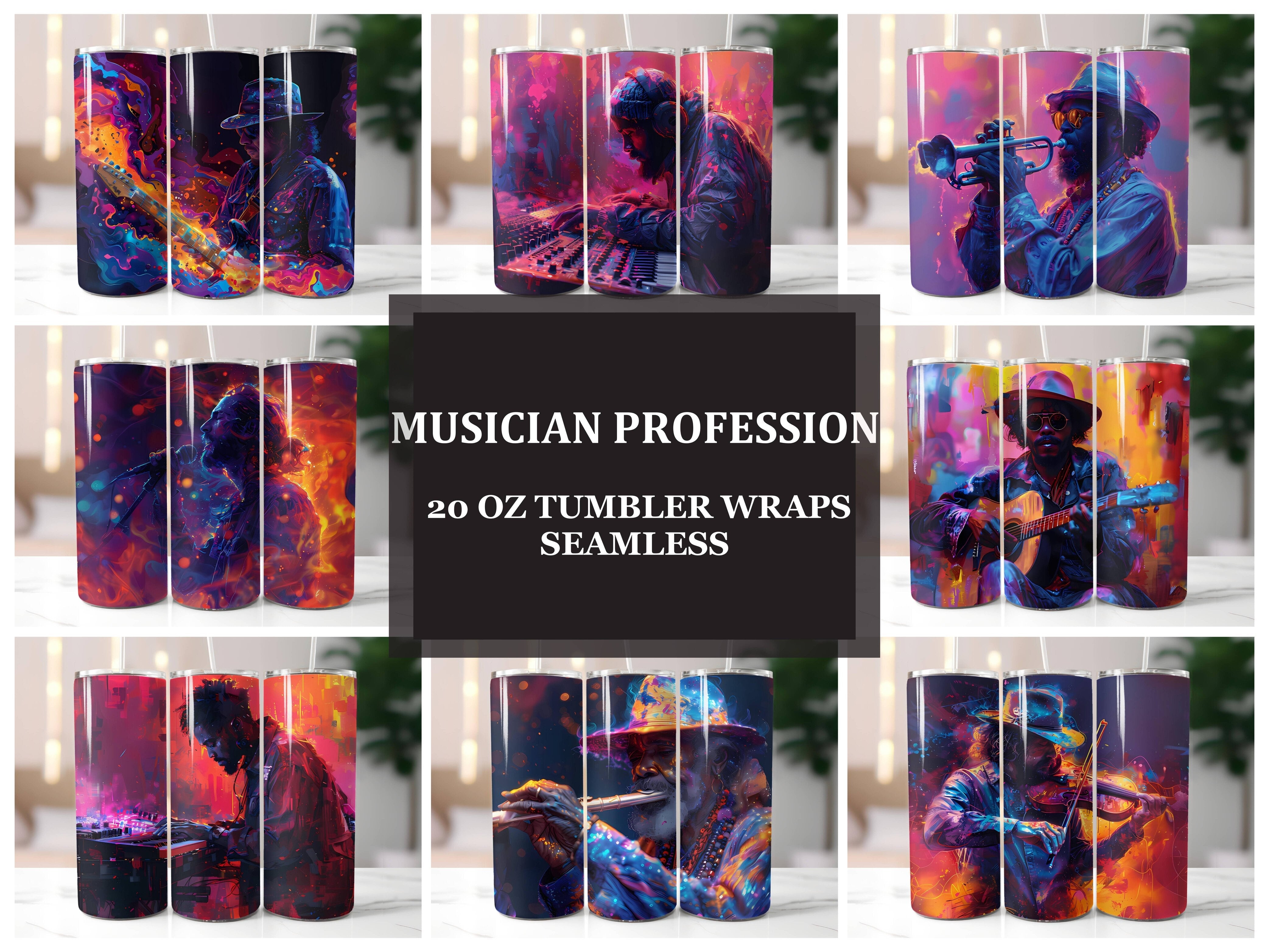 Musician Profession 4 Tumbler Wrap - CraftNest - Digital Crafting and Art