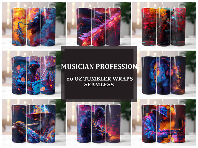 Musician Profession 5 Tumbler Wrap - CraftNest - Digital Crafting and Art