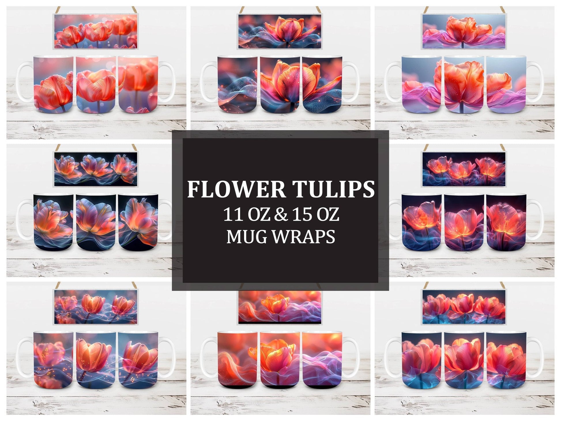 Flower Tulips 1 Mug Wrap - CraftNest