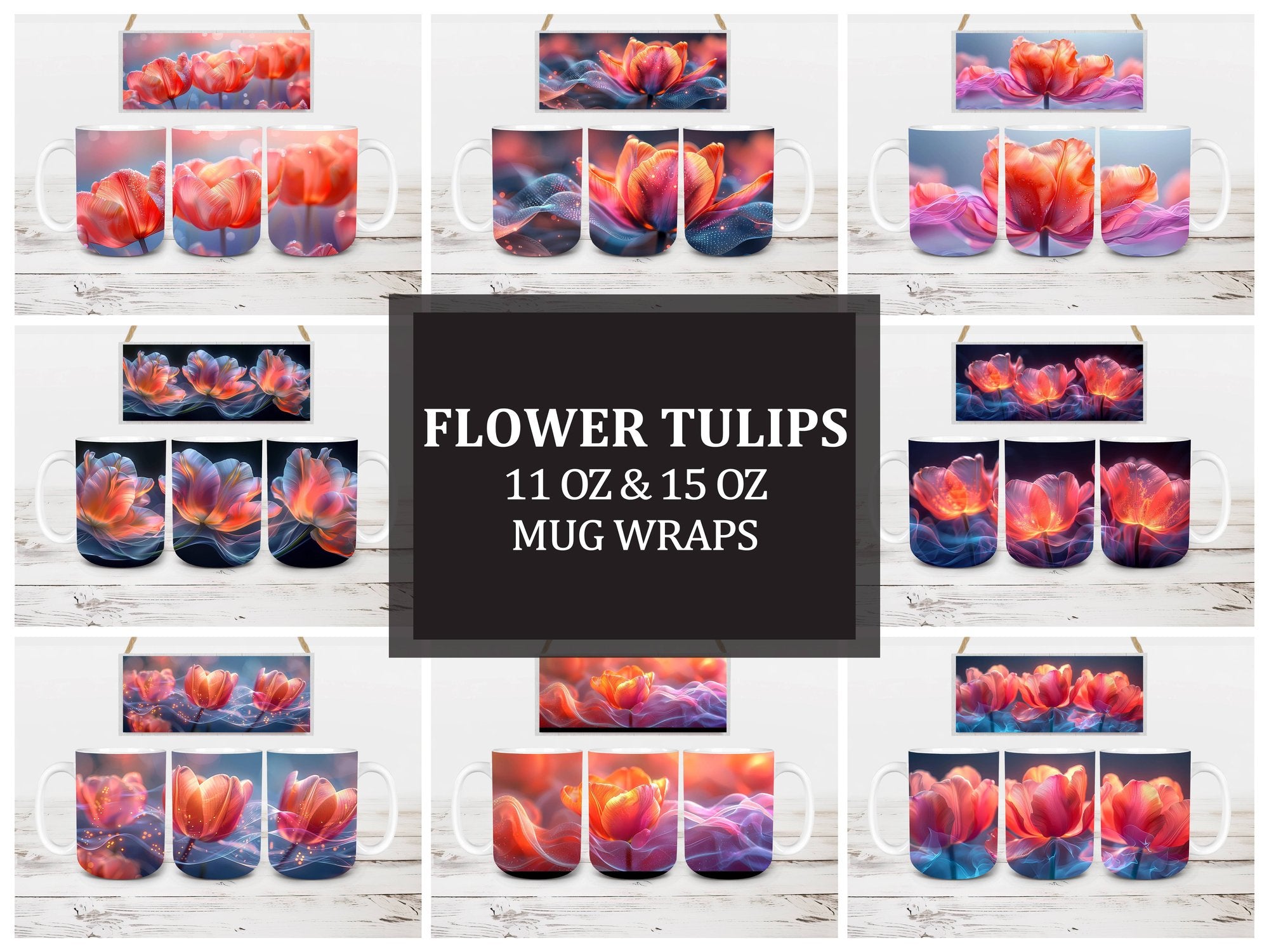 Flower Tulips 1 Mug Wrap - CraftNest
