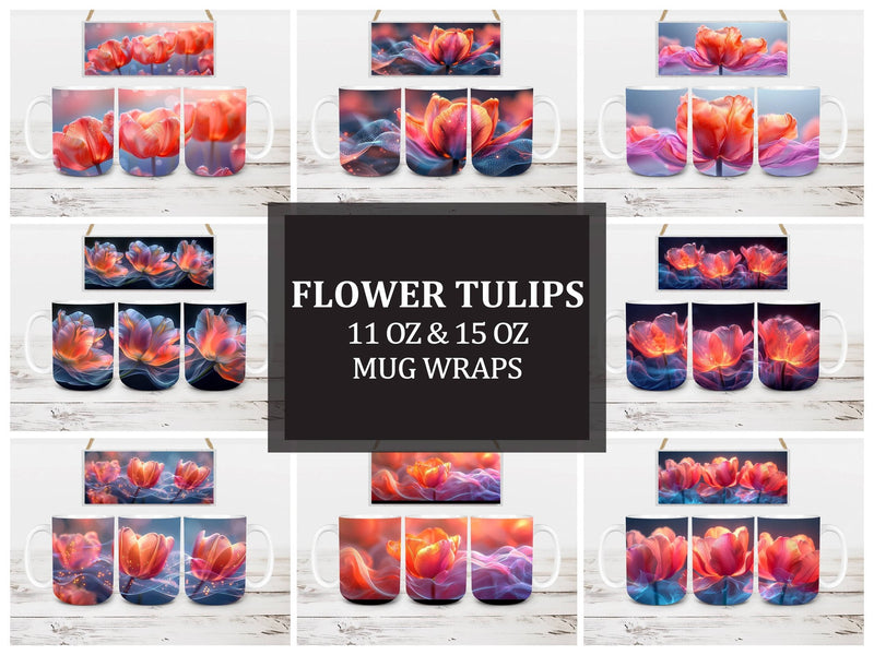 Flower Tulips 1 Mug Wrap - CraftNest