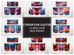 Cyberpunk Easter 3 Mug Wrap - CraftNest
