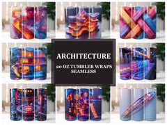 Architecture 7 Tumbler Wrap - CraftNest - Digital Crafting and Art