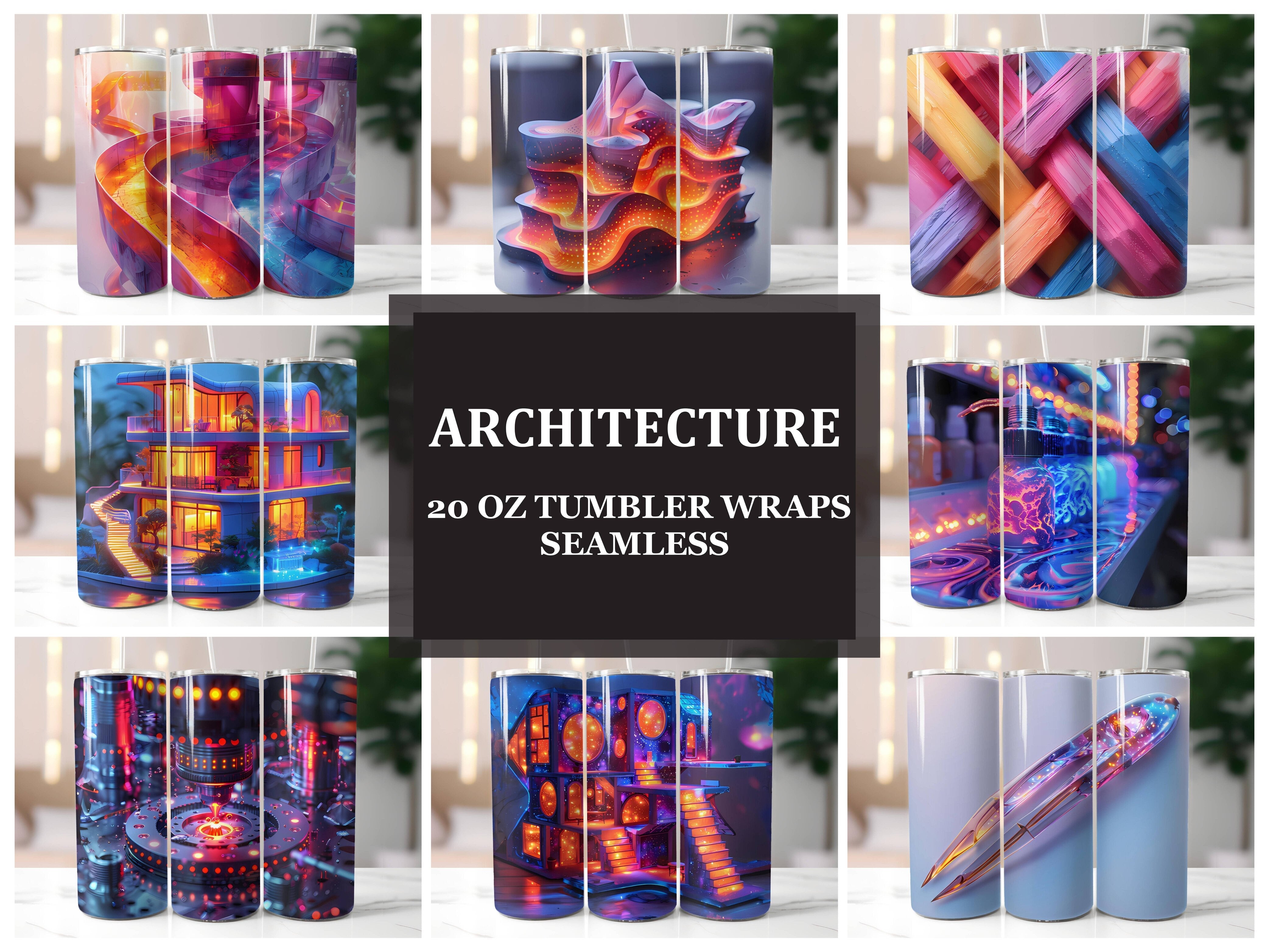 Architecture 7 Tumbler Wrap - CraftNest - Digital Crafting and Art