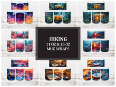 Hiking 2 Mug Wrap - CraftNest - Digital Crafting and Art