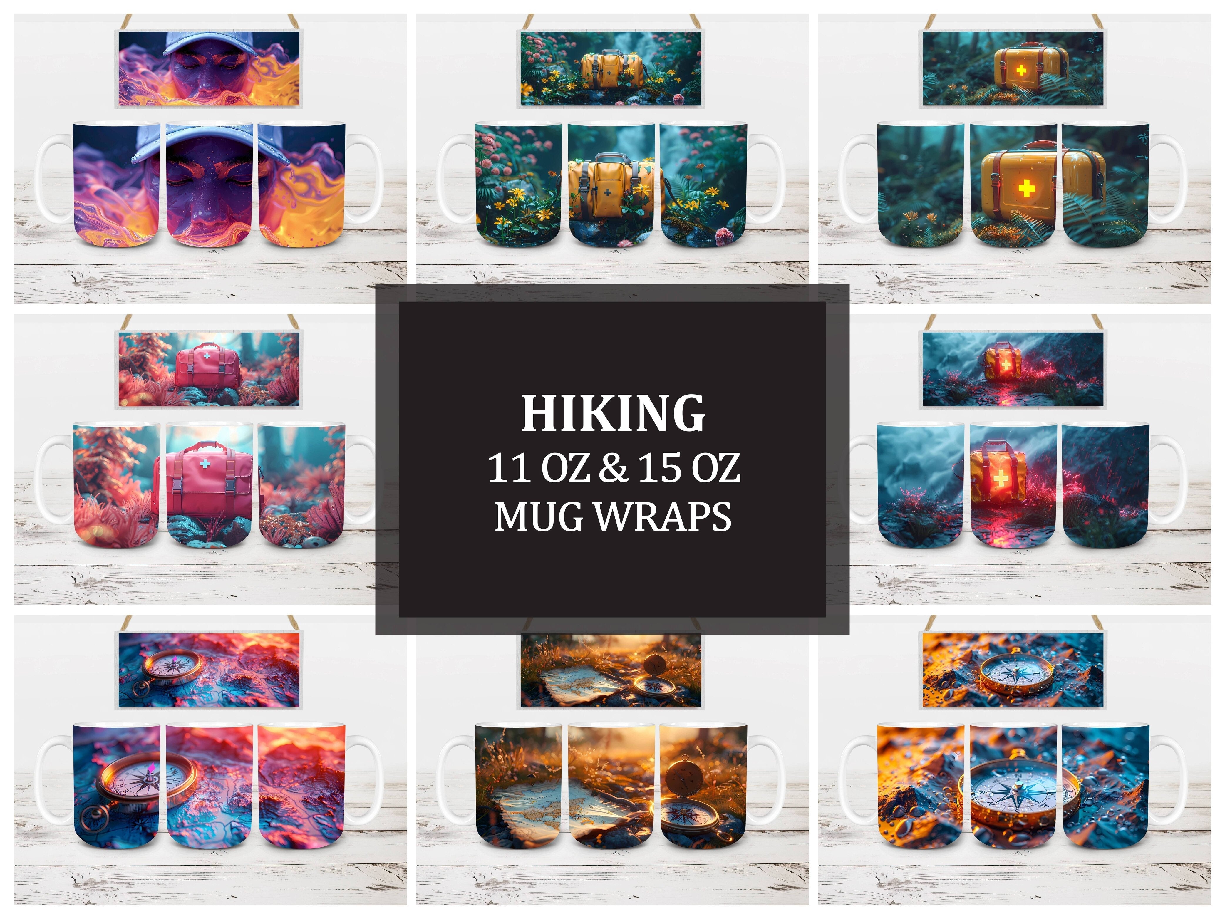 Hiking 2 Mug Wrap - CraftNest - Digital Crafting and Art