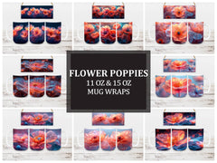 Flower Poppies 7 Mug Wrap - CraftNest