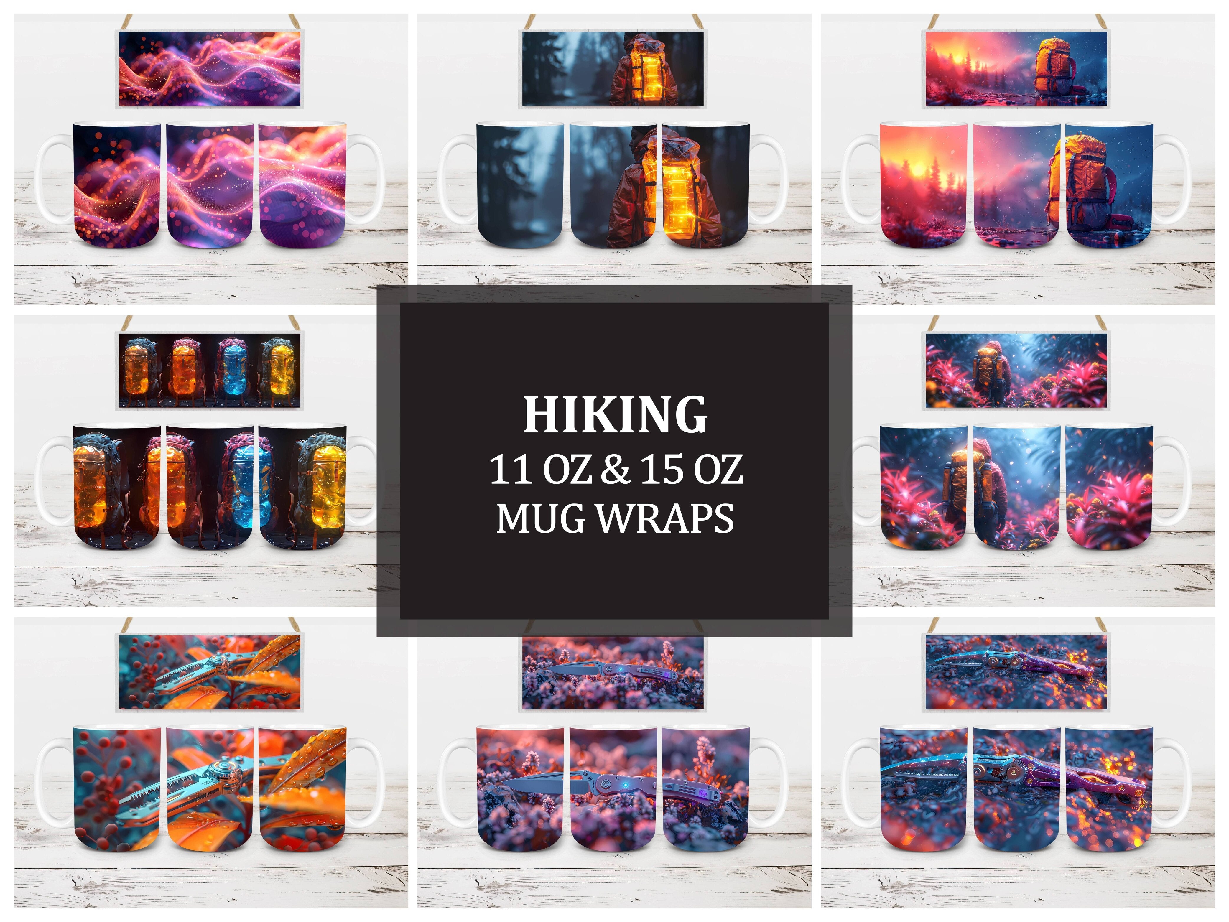 Hiking 1 Mug Wrap - CraftNest - Digital Crafting and Art
