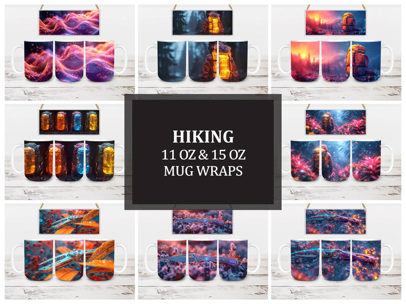 Hiking 1 Mug Wrap - CraftNest - Digital Crafting and Art