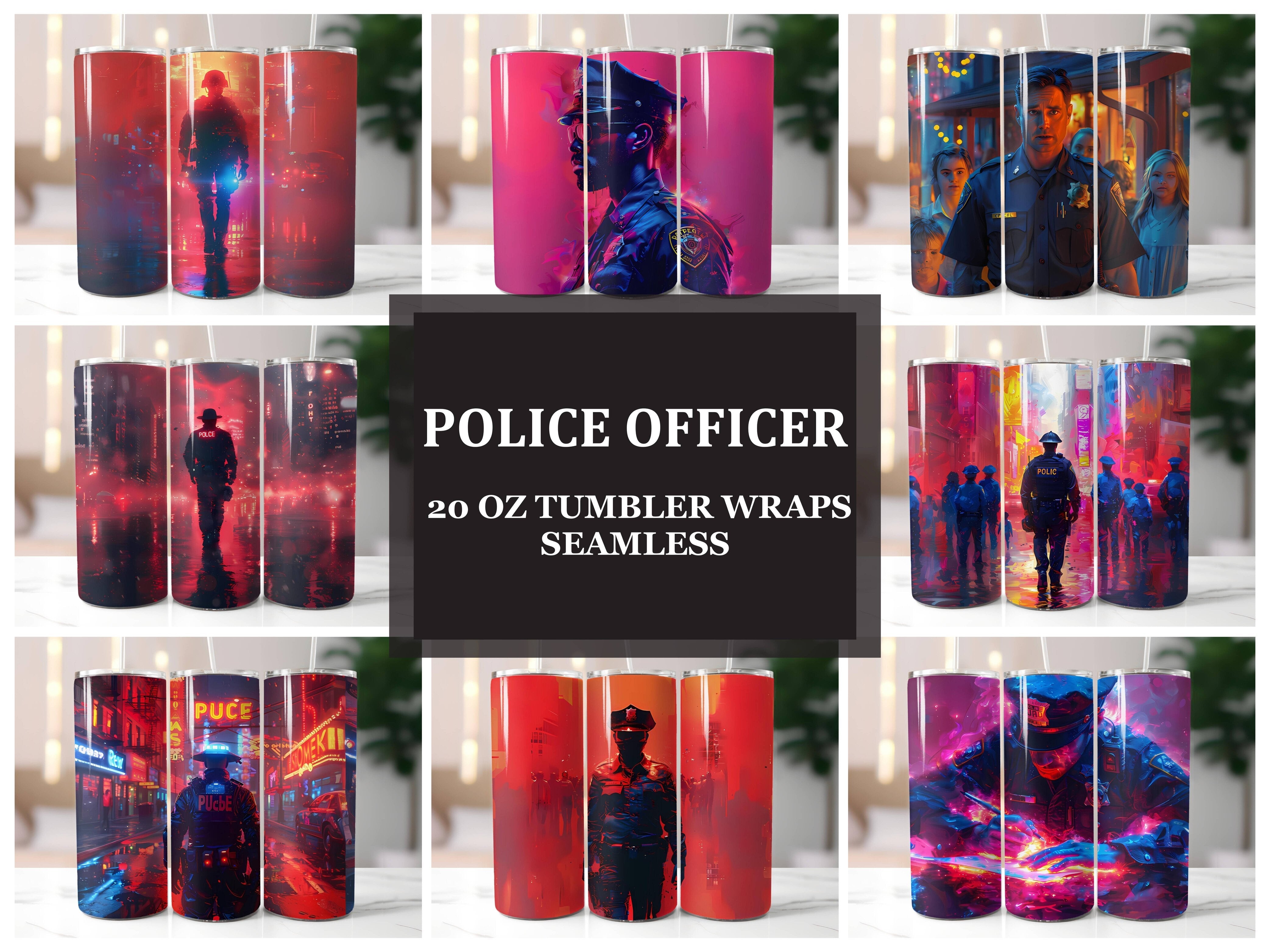 Police Officer 1 Tumbler Wrap - CraftNest - Digital Crafting and Art