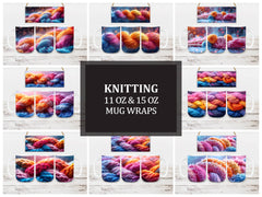 Knitting 3 Mug Wrap - CraftNest - Digital Crafting and Art