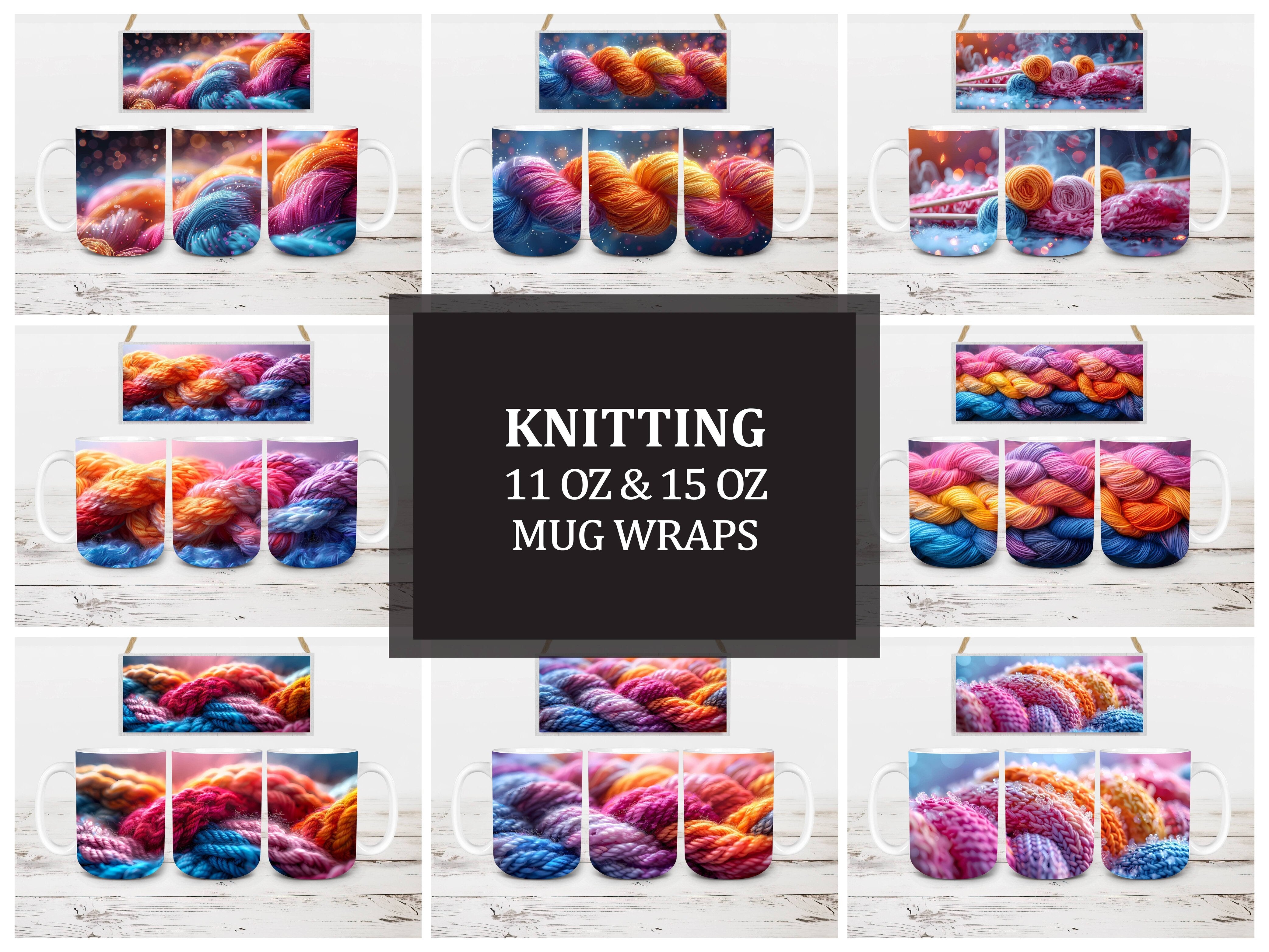 Knitting 3 Mug Wrap - CraftNest - Digital Crafting and Art