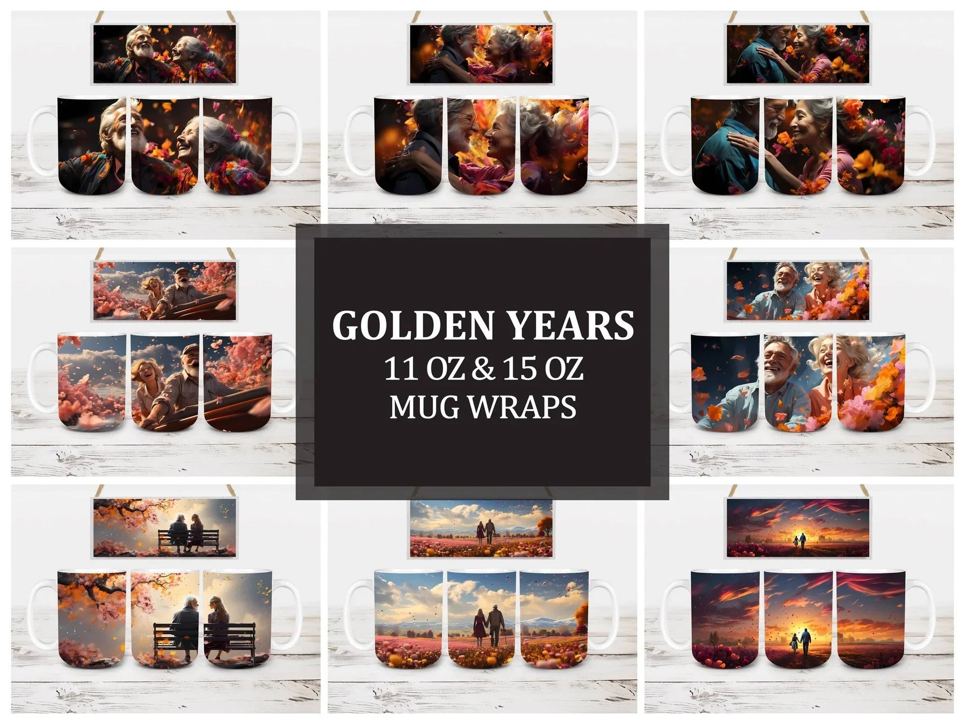 Golden Years 1 Mug Wrap - CraftNest